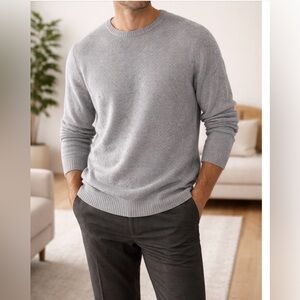 Prada Men’s Alpaca  Sweater Jumper Gray, Size 46 IT